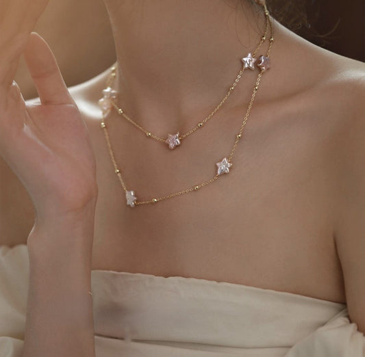 STAR PEARLS NECKLACE