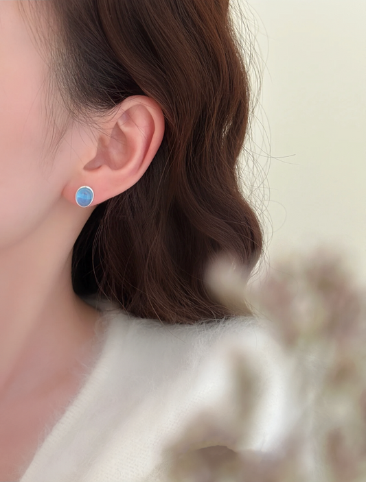 BLUE BUBBLE EARRING